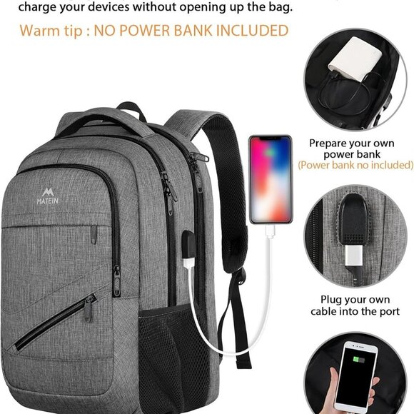 Travel Laptop Backpack, 17 Inch Business Flight Approved Carry on Backpack, TSA - Picture 4 of 9